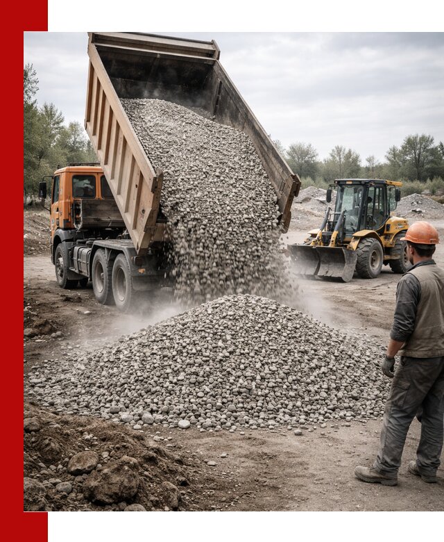Доставка щебня в Городце крупными и мелкими фракциями