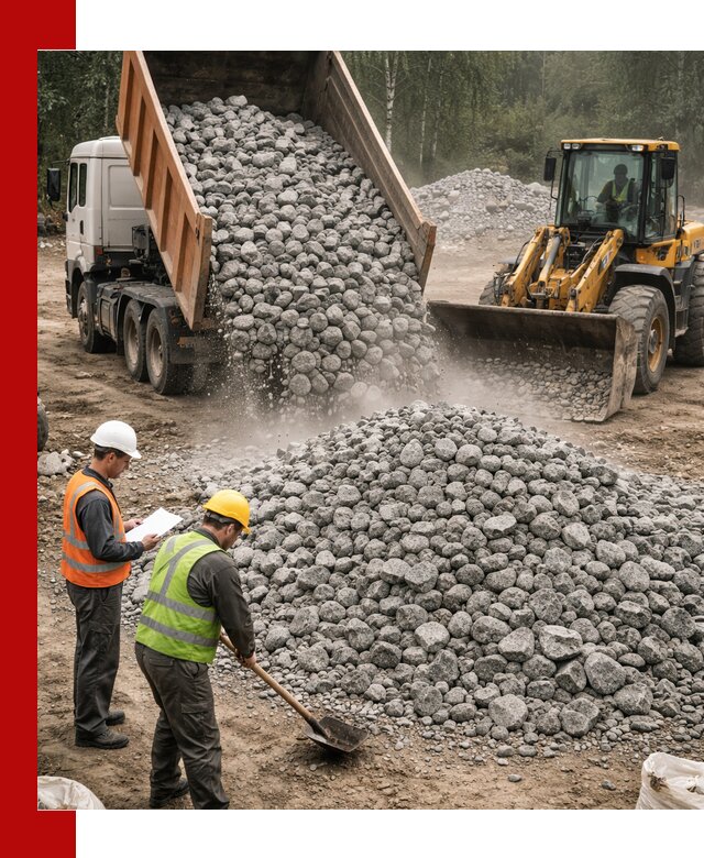 Гранитный щебень фракция 70-150 доставка в Городце