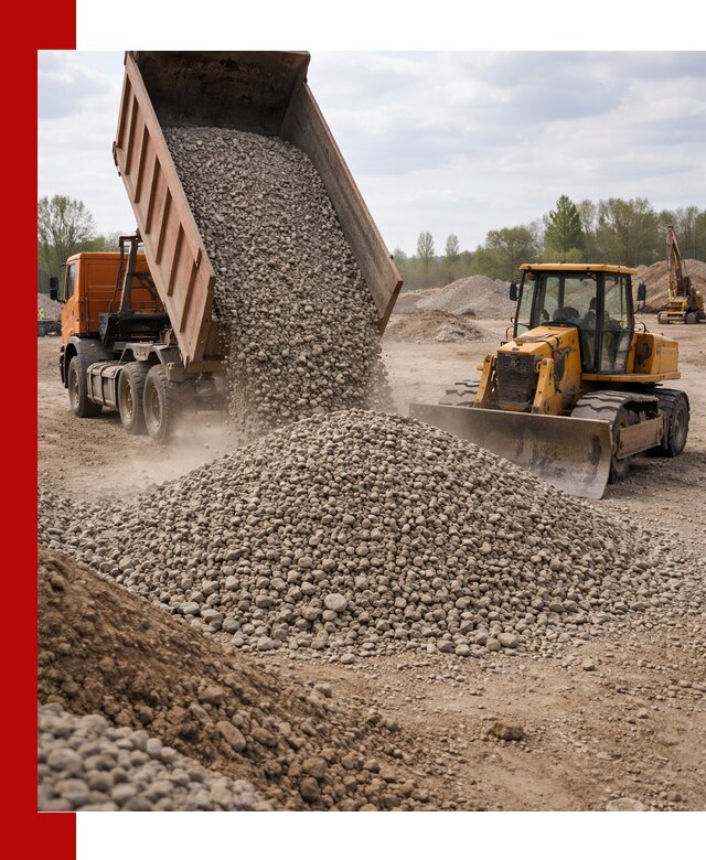 Доставка гравийного щебня фракции 40-70 в Городце