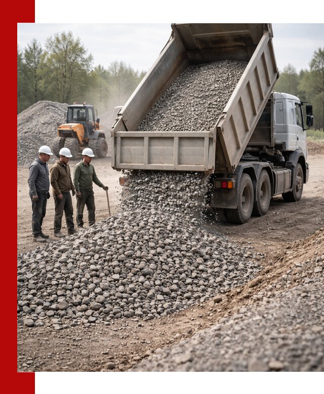 Доставка гравийного щебня фракции 70-120 в Городце