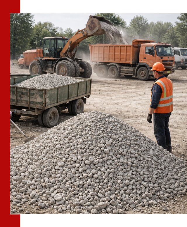 Доставка известнякового щебня фракция 20–40 в Городце