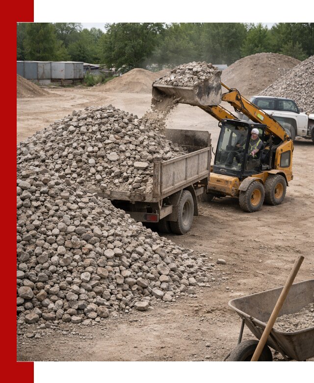 Доставка вторичного щебня в Городце для строительных работ