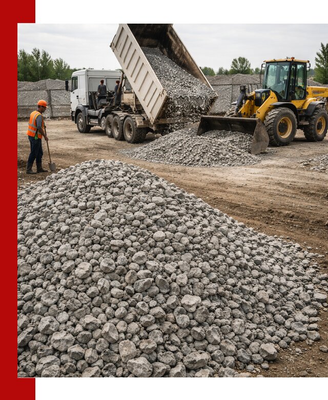 Доставка бетонного щебня фракции 40-70 в Городце