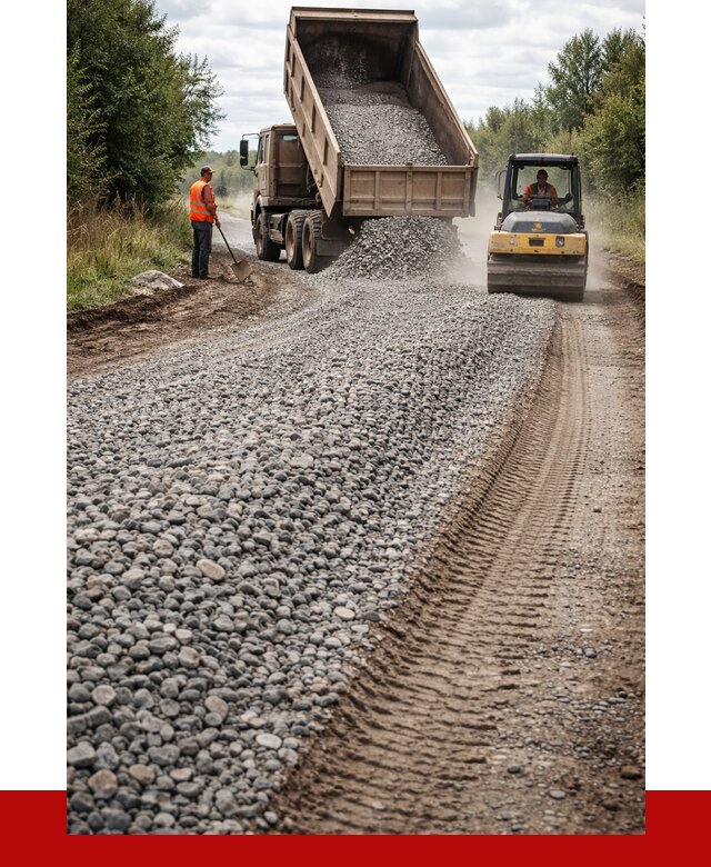 Щебень для отсыпки дороги в Городце от 2733 р. ПРОНЕРУДГрд