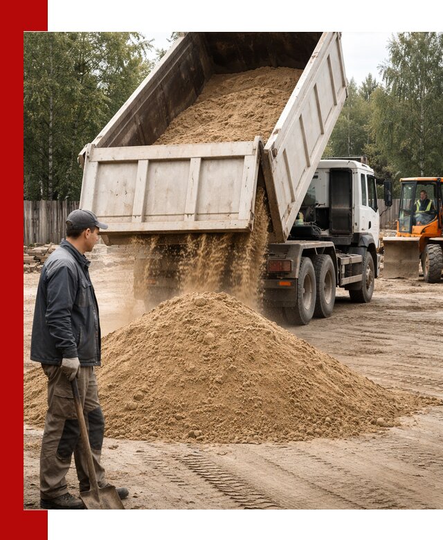 Доставка и продажа песка с разгрузкой в Городце