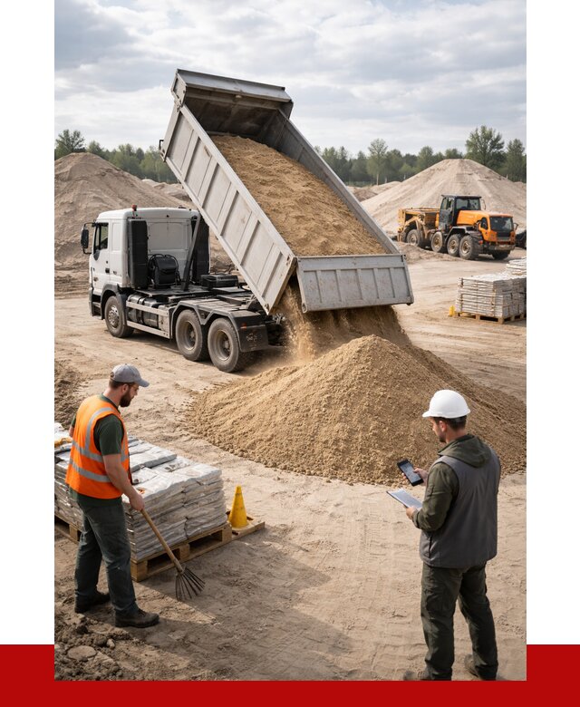 Карьерный песок с доставкой в Городце от 3644 р. ПРОНЕРУДГрд