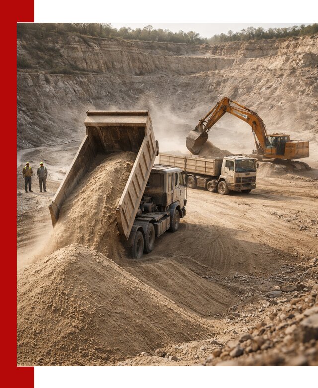 Карьерный песок навалом с доставкой в Городце