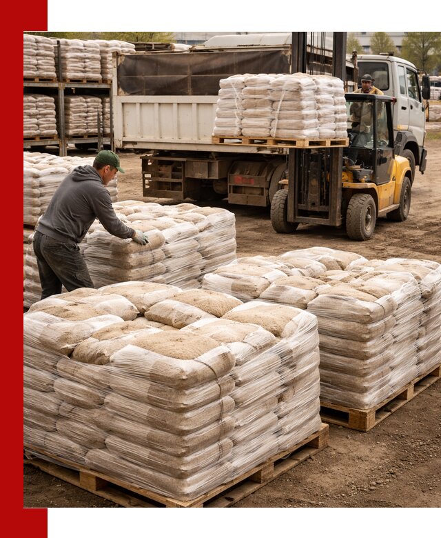 Карьерный песок в мешках с доставкой в Городце