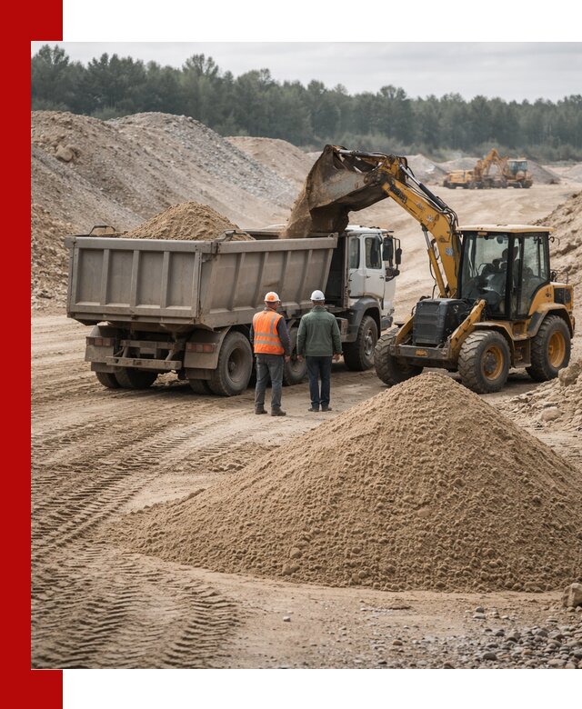 Карьерный среднезернистый песок с доставкой в Городце