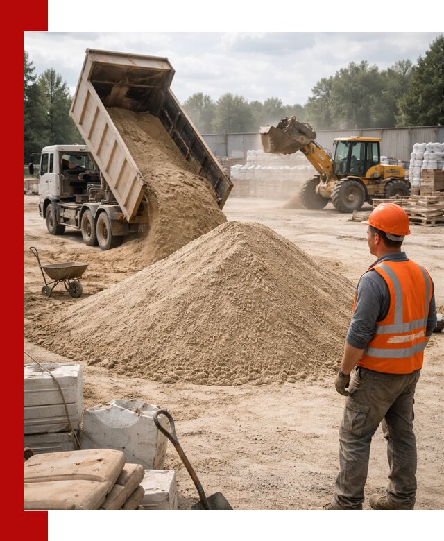 Доставка строительного песка с самосвалом в Городце