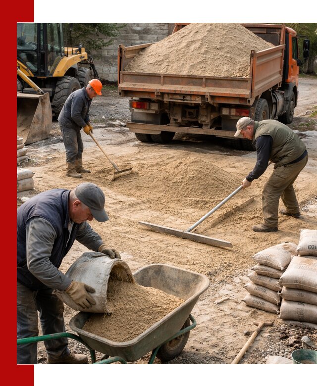 Поставка песка для стяжки в Городце с быстрой доставкой