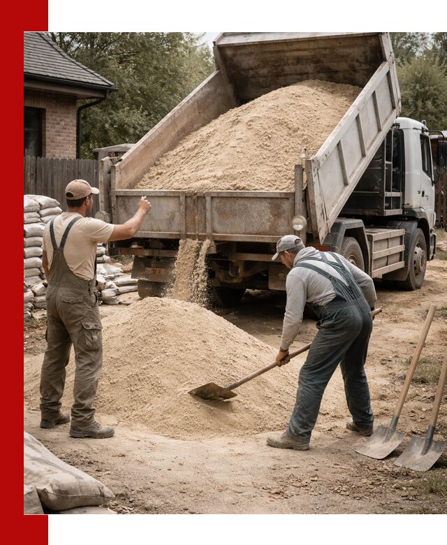 Песок для штукатурки с доставкой в Городце качественный и чистый