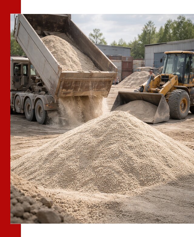 Кварцевый песок с доставкой в Городце для строительных работ