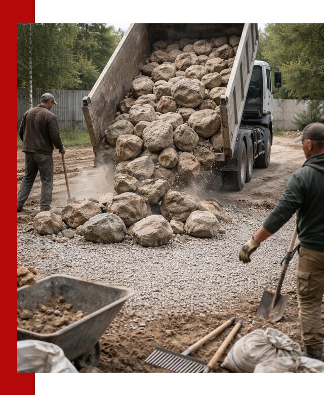 Доставка и укладка булыжника в Городце