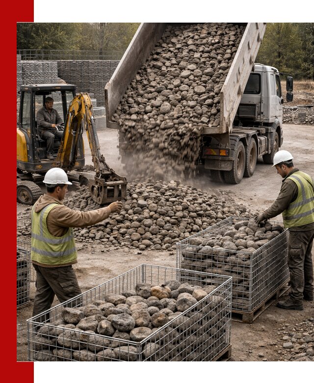 Камень для габионов фракция 100–201 в Городце