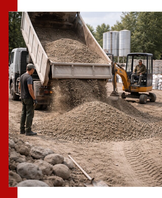 Доставка ПГС С3 в Городце самосвалами и миксерами