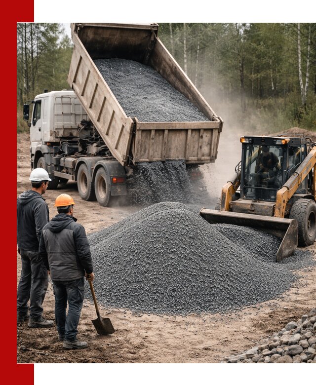 Гранитный отсев 0-5 с доставкой и разгрузкой в Городце