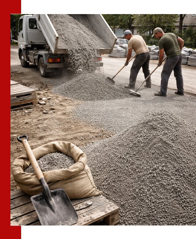 Отсев для тротуарной плитки в Городце — доставка и укладка