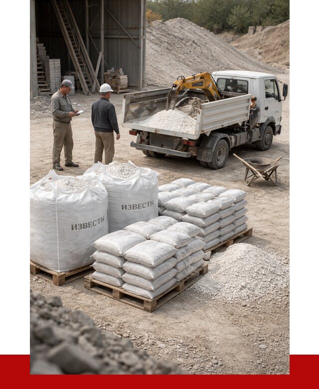 Известь строительная в Городце с доставкой от 4252 р. | ПРОНЕРУДГрд
