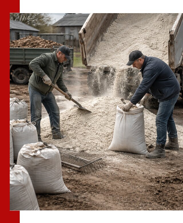 Доставка извести пушонки в Городце оптом и мелким оптом