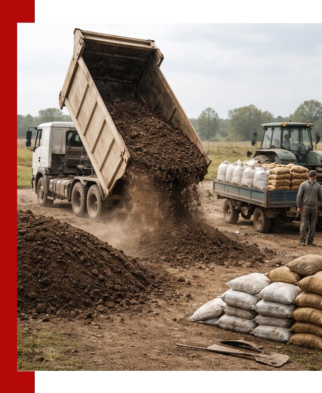 Доставка грунта и удобрений оптом в Городце для сельхоз и строительства