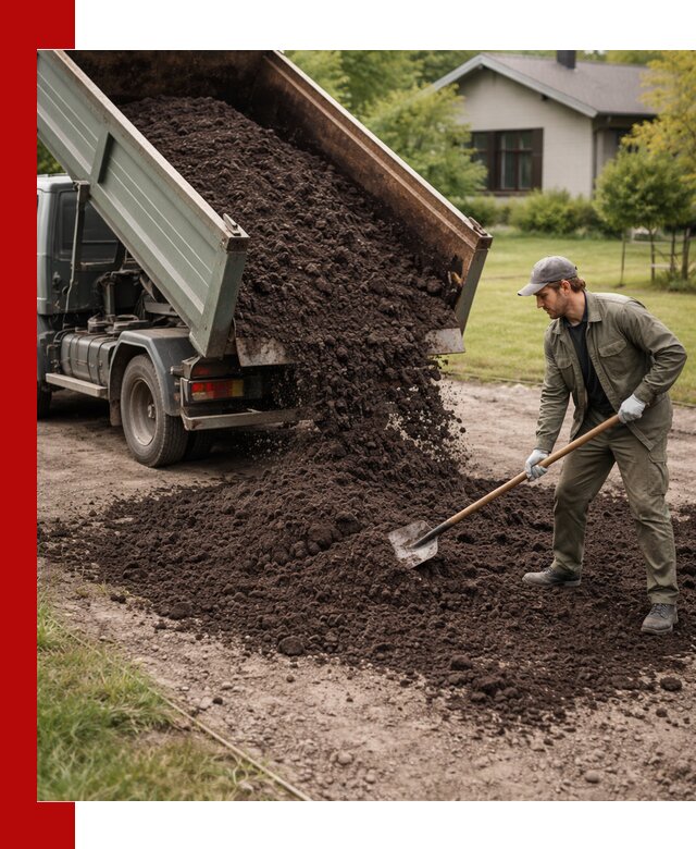 Чернозем для газона с доставкой в Городце быстро и качественно