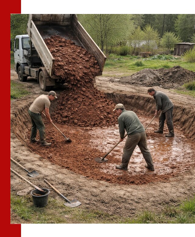 Купить качественную глину для пруда в Городце