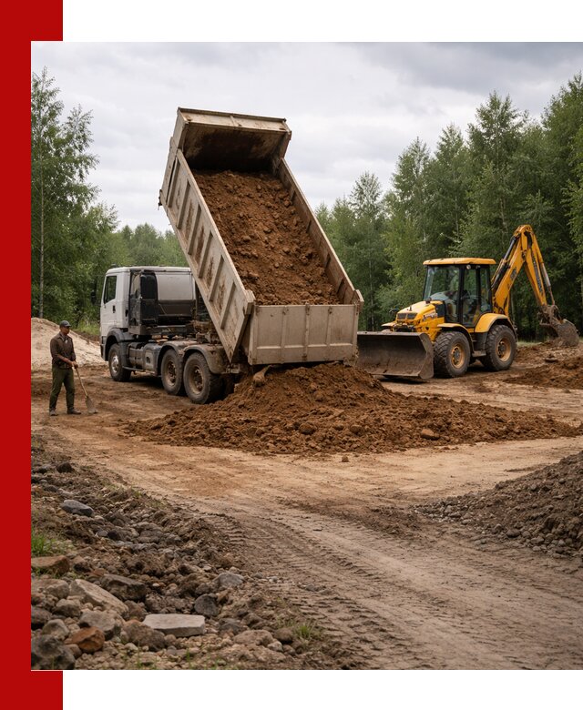 Доставка суглинка самосвалами в Городце подсыпка и планировка