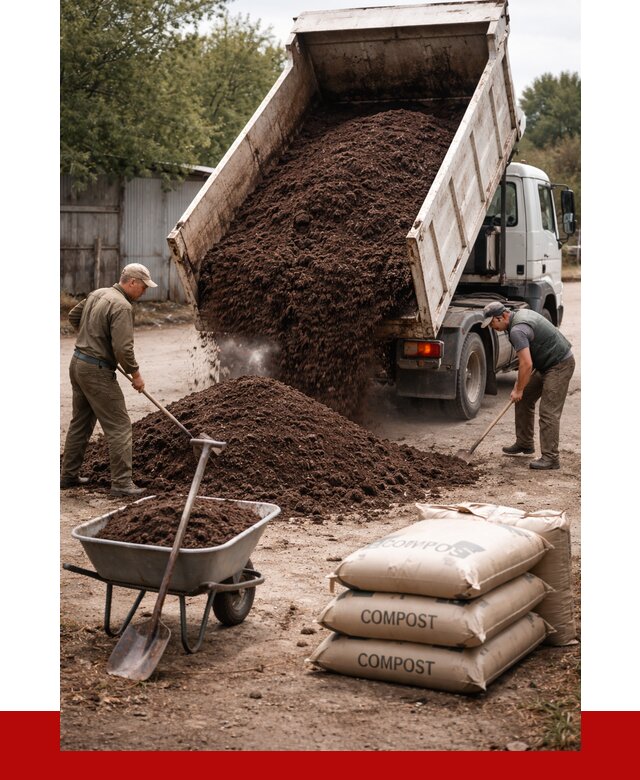 Купить компост в Городце от 4252 р. за куб с доставкой | ПРОНЕРУДГрд