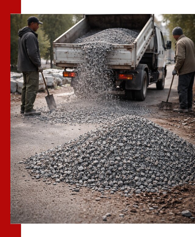 Гранитная крошка для посыпки дорог и тротуаров в Городце