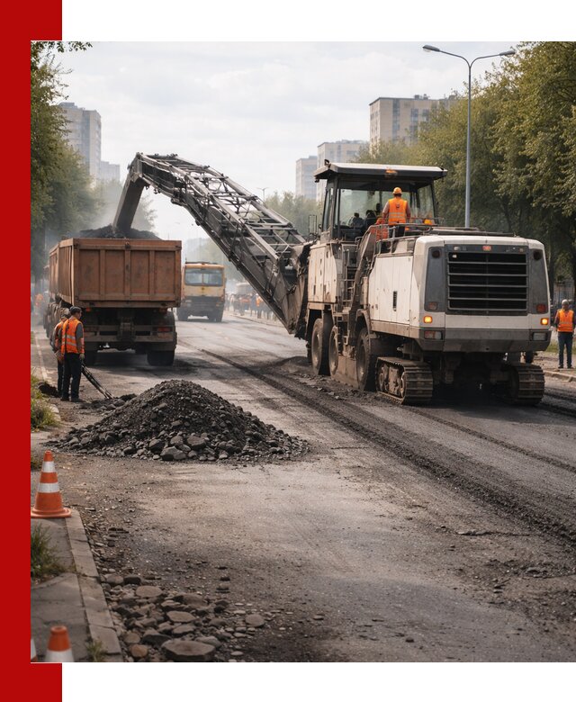 Фрезерованный асфальт в Городце — удаление и вывоз старого покрытия