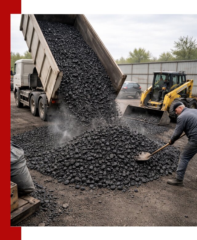 Доставка угля орех в Городце оптом и в розницу