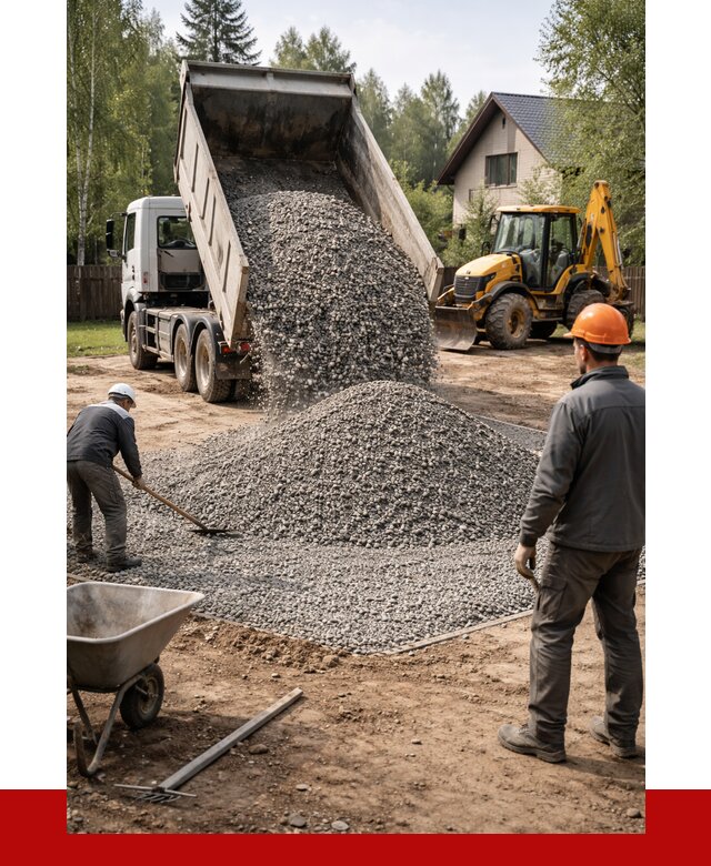 Отсыпка участка щебнем в Городце от 6580 р. ПРОНЕРУДГрд