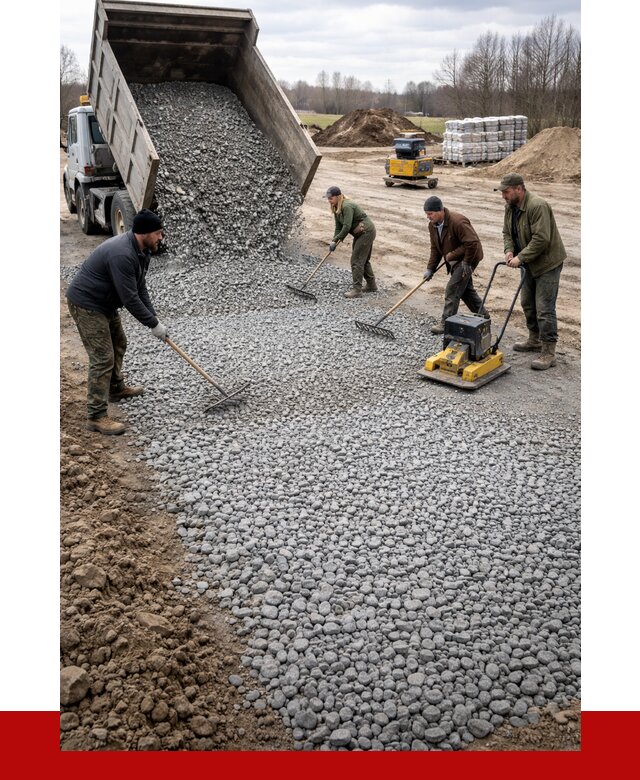 Устройство щебеночной подушки в Городце от 4555 р. ПРОНЕРУДГрд