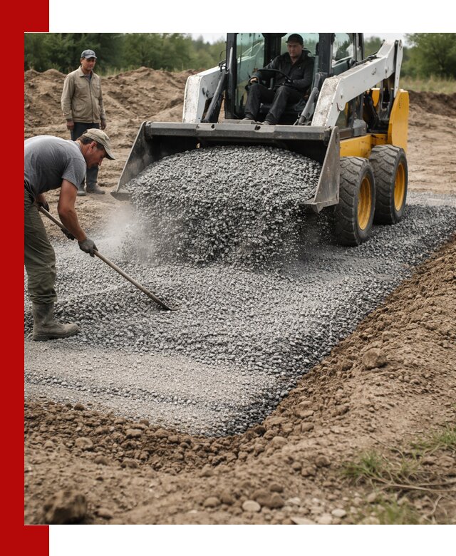 Устройство щебеночной подушки в Городце для дорог и фундаментов